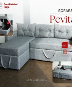 Sofa Bed Recliner Pevita Multifungsi dengan Storage & Garansi Rangka