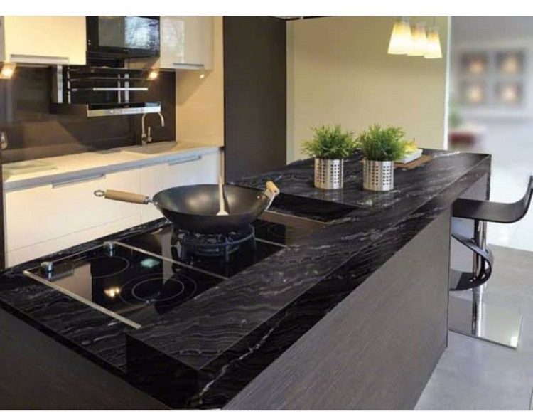 Meja dapur granit hitam, Sumber : adseneca.com
