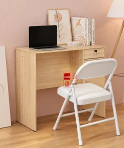 Bundling Meja Kerja Minimalis Emma 80 cm + Kursi Lipat Nikkei